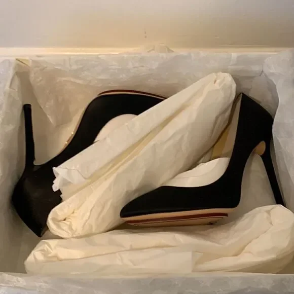 Charlotte Olympiasilk satin party heels size 6,5